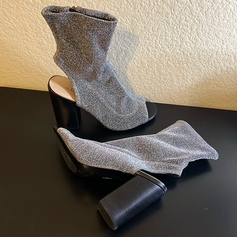 aldo silver heels